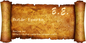 Butár Eperke névjegykártya