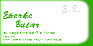 eperke butar business card